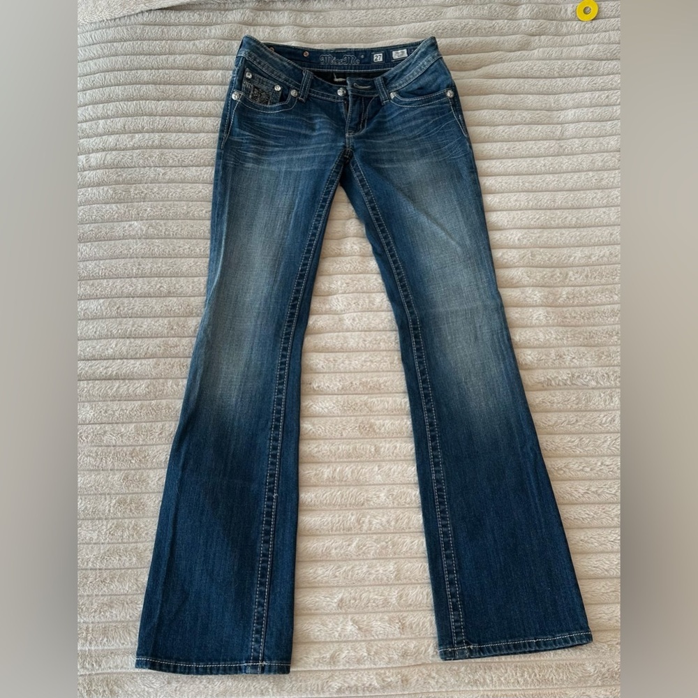 Miss Me blue denim boot cut jeans size 27